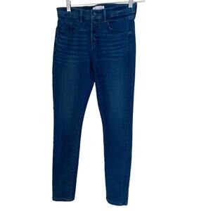 Loft Slim Pockets Women's Blue Jeans Skinny Denim Button Fly Size 27/4 JR
